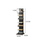 ブックシェルフ スチール製 本棚 スリム設計 幅32cm 縦型 ディスプレイラック 多段収納 6段／7段／8段／9段 壁付け 省スペース 本棚 リビング ブラック 完成品