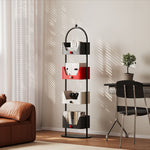 スチールラック 本棚 スリム フロアラック 幅40cm 高さ138cm 多段収納 収納棚 コーナー対応 省スペース 壁際設置 書斎 オフィス リビング モダン デザイン おしゃれ