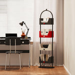 スチールラック 本棚 スリム フロアラック 幅40cm 高さ138cm 多段収納 収納棚 コーナー対応 省スペース 壁際設置 書斎 オフィス リビング モダン デザイン おしゃれ