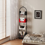 スチールラック 本棚 スリム フロアラック 幅40cm 高さ138cm 多段収納 収納棚 コーナー対応 省スペース 壁際設置 書斎 オフィス リビング モダン デザイン おしゃれ