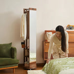 全身鏡 収納 姿見 ハンガーラック ミラー 姿見 ハンガー 帽子 収納家具 コートハンガー ハンガー スタンドミラー 姿見 鏡 玄関 おしゃれ 玄関 飛散防止 木製ハンガー リビング