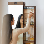 全身鏡 収納 姿見 ハンガーラック ミラー 姿見 ハンガー 帽子 収納家具 コートハンガー ハンガー スタンドミラー 姿見 鏡 玄関 おしゃれ 玄関 飛散防止 木製ハンガー リビング