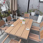 Casaconer | ガーデンテーブルセット・幅130cm/150cm・4人掛け/6人掛け・実木天板・屋外対応・ダイニングテーブル＆チェアセット・選べるチェアデザイン・アウトドア