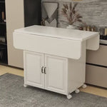 Casaconer | バタフライテーブル・折りたたみ・ダイニングテーブル・収納付き・キャスター付き・引き出し付き・作業台・昇降なし・折り畳みテーブル・多機能テーブル・キッチンワゴン・ワークデスク・ベージュ（大理石柄）/ホワイト