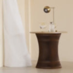 Casaconer | ダイニングテーブル・ラウンドテーブル・丸型・組立・折りたたみ収納可・軽量デザイン・紙素材脚部・モダンインテリアに最適・ホワイト/ブラウン