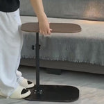 Casaconer | テーブル・ローテーブル・サイドテーブル・センターテーブル・昇降テーブル・多機能テーブル・幅40cm・高さ45~79cm・ウォルナットカラー/ナチュラル/ホワイト・多機能デザイン・無垢材・スチール脚・在宅ワーク・コンパクト家具・一人暮らし