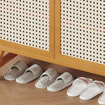 下駄箱,シューズラック,竹製,ラタン編み,くつ箱,収納,玄関,シンプル,ナチュラル,大容量収納