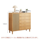 収納棚・ラタン調・ラタン風・おしゃれ・ナチュラル・韓国・北欧・食器収納・リビングボード・リビング・収納・幅120・幅100