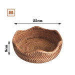 Casaconer | ラタン・おしゃれ・北欧・SMLサイズ・フルーツバスケット・お菓子入れ・果物かご・かご