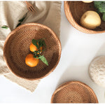 Casaconer | ラタン・おしゃれ・北欧・SMLサイズ・フルーツバスケット・お菓子入れ・果物かご・かご