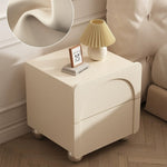 サイドテーブル,ナイトテーブル,クリーム,フェミニン,寝室,ベッドルーム,キュート,PUレザー