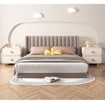 ナイトテーブル,サイドテーブル,合皮,収納,リビング,寝室,ベッドルーム,クリーム風,キュート,角丸のデザイン