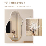 Casaconer | 完成品・韓国・インテリア・おしゃれ・洗面・韓国ミラー・ウェーブ・トイレ・壁掛け・鏡・変形ミラー・ミラー・賃貸・アパート・マンション・壁・ノンフレーム・玄関・寝室・かわいい・デザイン・デザインミラー・ディスプレイ