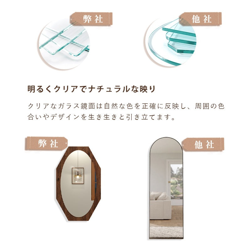 完成品・八角形ミラー・壁掛け・玄関・風水・八角鏡・鏡・ウォールミラー・アンティーク・調・飛散防止・壁掛けミラー・アンティークミラー・八角形・ミラー・小さい・おしゃれ・丸・玄関ミラー・プレゼント・贈り物・卓上・玄関鏡・洗面所・寝室