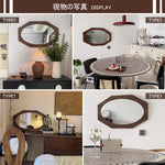 Casaconer | 完成品・八角形ミラー・壁掛け・玄関・風水・八角鏡・鏡・ウォールミラー・アンティーク・調・飛散防止・壁掛けミラー・アンティークミラー・八角形・ミラー・小さい・おしゃれ・丸・玄関ミラー・プレゼント・贈り物・卓上・玄関鏡・洗面所・寝室