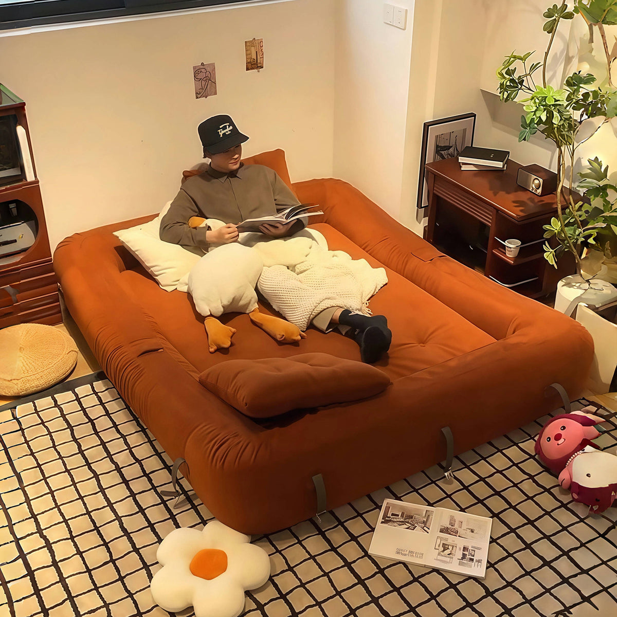 【insに大人気】3WAY ソファベッド ローソファ フロアソファ 折りたたみ ソファ ベッド クッションソファ リクライニング風 省スペース 一人暮らし リビング 寝室 来客用 おしゃれ