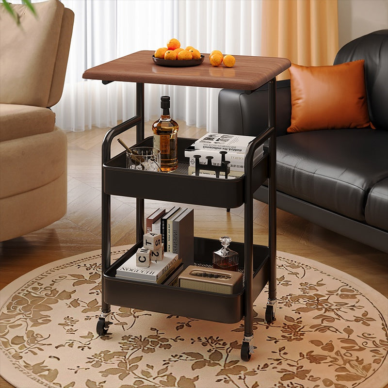 ベッドテーブル サイドテーブル キャスター付き パソコンデス カフェテーブル ソファサイド キャスター 移動式テーブル 在宅勤務 省スペース 収納 A4サイズ ワゴン デスク下 キッチンワゴン スリム キッチン収納 ファイルラック サイドラック