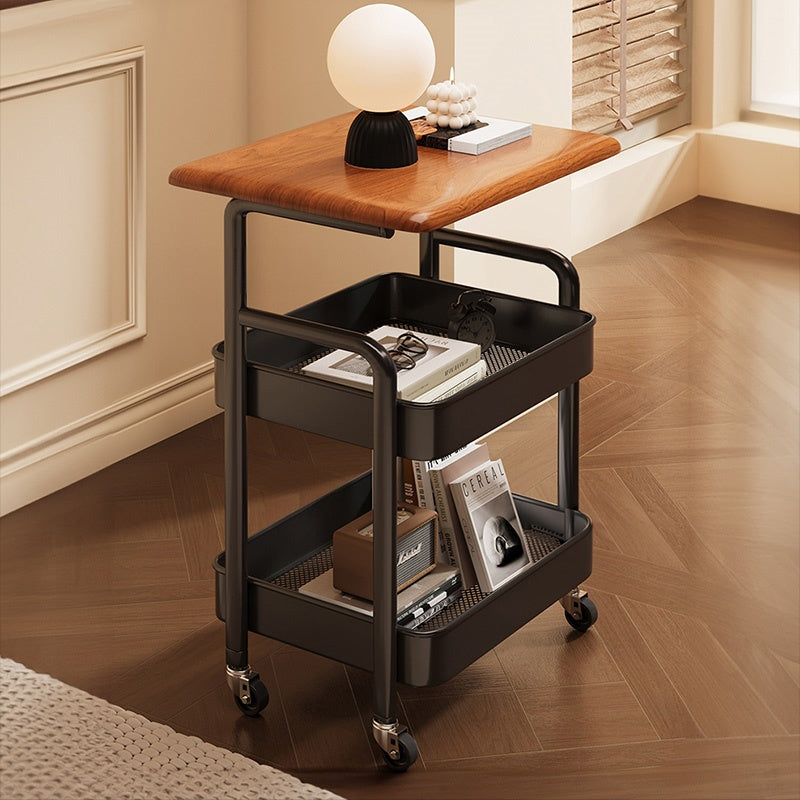 ベッドテーブル サイドテーブル キャスター付き パソコンデス カフェテーブル ソファサイド キャスター 移動式テーブル 在宅勤務 省スペース 収納 A4サイズ ワゴン デスク下 キッチンワゴン スリム キッチン収納 ファイルラック サイドラック