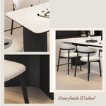 Casaconer | ダイニングテーブル・長方形・セラミック天板・幅140cm/160cm/180cm/200cm・4人掛け/6人掛け/8人掛け・実木脚・耐熱・耐摩耗・防水