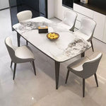 Casaconer | セラミックダイニングテーブル・伸長式・丸食卓・スチール脚・2人/4人/6人掛け・高さ75cm