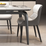 Casaconer | セラミックダイニングテーブル・伸長式・丸食卓・スチール脚・2人/4人/6人掛け・高さ75cm