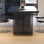 Casaconer | セラミックダイニングテーブル・アクリル脚・黒食卓・おしゃれ・2人/4人/6人/8人掛け・高さ75cm