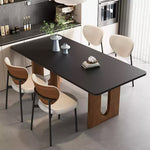 Casaconer | ダイニングテーブル・無垢材脚・白/黒/グレー天板・2人/4人/6人/8人掛け・高さ75cm