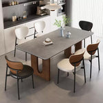 Casaconer | ダイニングテーブル・無垢材脚・白/黒/グレー天板・2人/4人/6人/8人掛け・高さ75cm