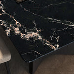 Casaconer | セラミックダイニングテーブル・丸角食卓・大理石調・2人/4人/6人/8人掛け・高さ75cm