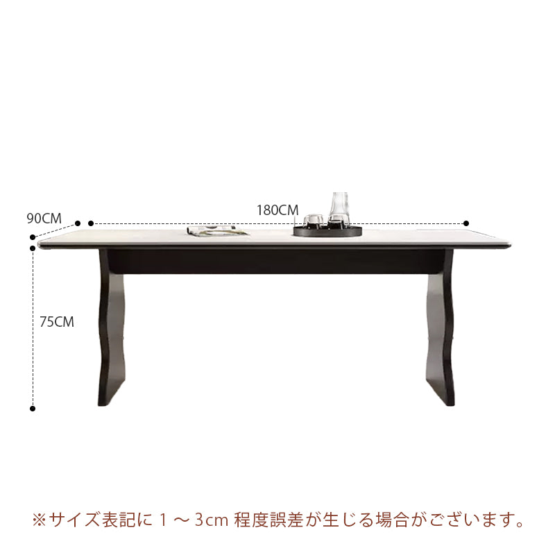 セラミックダイニングテーブル 白天板 無垢材脚 丸角 2人/4人/6人/8人掛け 高さ75cm