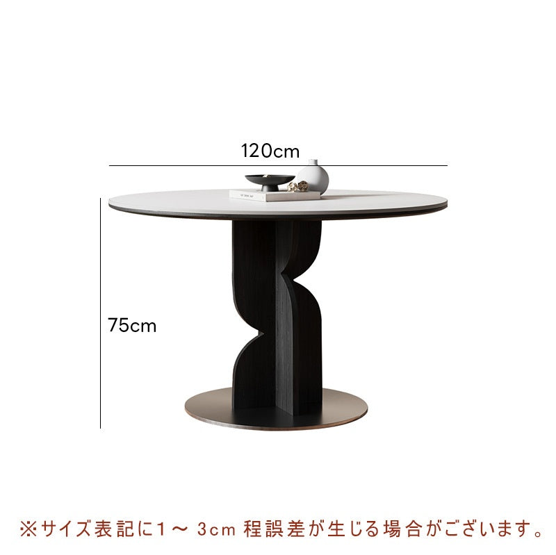 ダイニングテーブル 丸 80cm 100cm 120cm セラミックテーブル セラミック天板 円 食事テーブル テーブル リビングテーブル2人用 4人用 テーブル単品 セラミック 耐高温 お手入れ簡単 耐摩耗 おしゃれ ホワイト 北欧 木製