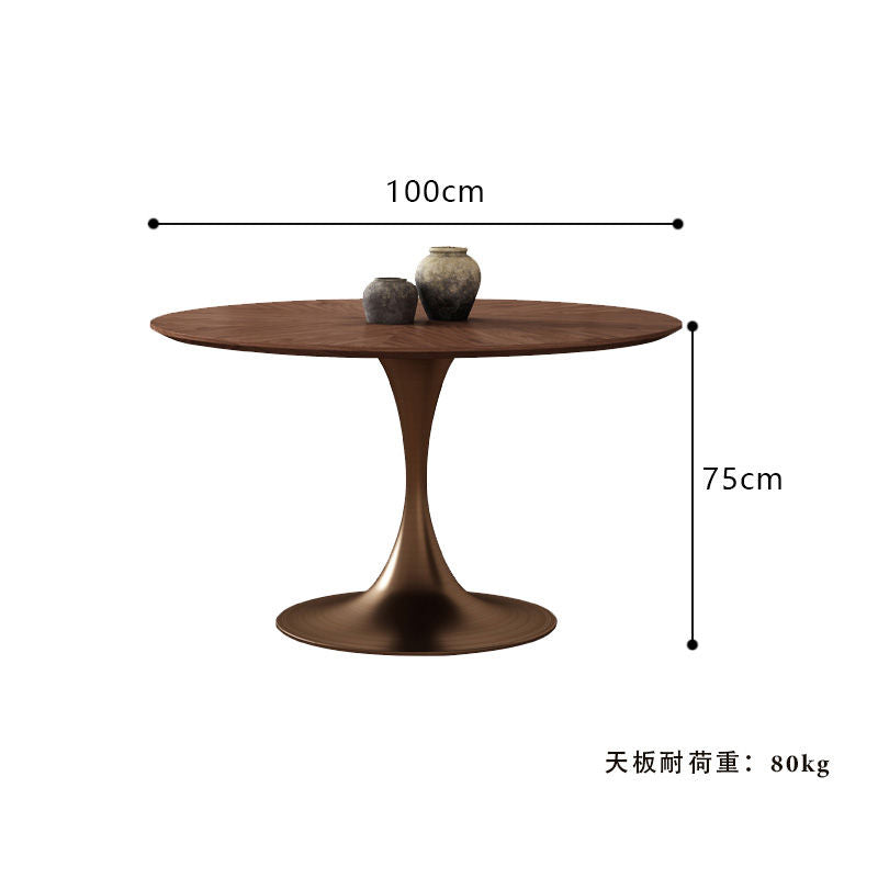 Casaconer | ダイニングテーブル・丸・80cm・100cm・120cm・天然木・テーブルのみ・ダイニング・丸形・円型・シンプル・2人用・4人掛け用・6人掛け用・木製・無垢・天然木・おしゃれ・ナチュラル・食卓・食卓テーブル・北欧風・アンティーク風・カフェ風・丸型・在宅・テーブル単品・北欧
