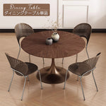 Casaconer | ダイニングテーブル・丸・80cm・100cm・120cm・天然木・テーブルのみ・ダイニング・丸形・円型・シンプル・2人用・4人掛け用・6人掛け用・木製・無垢・天然木・おしゃれ・ナチュラル・食卓・食卓テーブル・北欧風・アンティーク風・カフェ風・丸型・在宅・テーブル単品・北欧