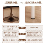 Casaconer | ダイニングテーブル・丸・80cm・100cm・120cm・天然木・テーブルのみ・ダイニング・丸形・円型・シンプル・2人用・4人掛け用・6人掛け用・木製・無垢・天然木・おしゃれ・ナチュラル・食卓・食卓テーブル・北欧風・アンティーク風・カフェ風・丸型・在宅・テーブル単品・北欧