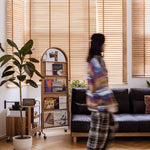 Casaconer | 姿見ミラー付きマガジンラック・全身鏡付き収納・キャスター付き・スタンドミラー・書類収納付き・移動式ワゴン・回転式ミラー・木製・ウォールナット/ナチュラル/ブラック・おしゃれ・一人暮らし・北欧風