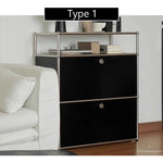 収納棚・キャビネット・大容量・おしゃれ・扉付き・食器収納・サイドボード・リビングボード・リビング・棚・収納・サイドチェスト・ブラック自由に組み合わせ・脚付き・木目調・おしゃれ・韓国・北欧