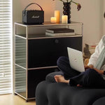 収納棚・キャビネット・大容量・おしゃれ・扉付き・食器収納・サイドボード・リビングボード・リビング・棚・収納・サイドチェスト・ブラック自由に組み合わせ・脚付き・木目調・おしゃれ・韓国・北欧