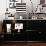 収納棚・キャビネット・大容量・おしゃれ・扉付き・食器収納・サイドボード・リビングボード・リビング・棚・収納・サイドチェスト・ブラック自由に組み合わせ・脚付き・木目調・おしゃれ・韓国・北欧