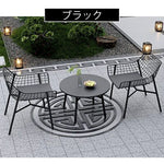 ガーデン テーブル セット 3点セット ガーデンチェア 2脚 ベランダ バルコニー 屋外 庭 リゾート エクステリア リラックス ガーデンファニチャー いす 椅子 チェア テーブル 北欧 アンティークホワイト ブラック 白 黒