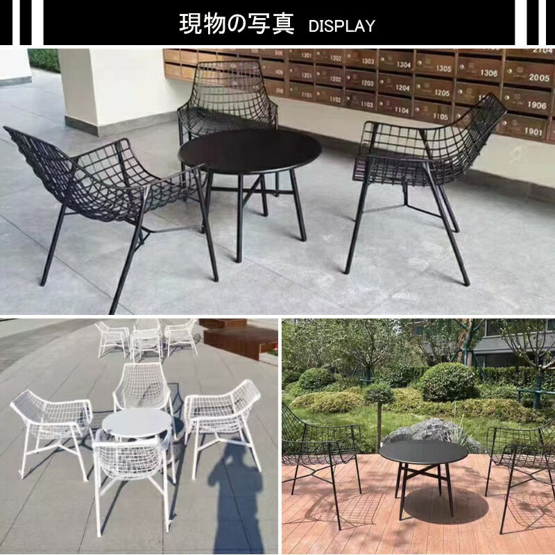 ガーデン テーブル セット 3点セット ガーデンチェア 2脚 ベランダ バルコニー 屋外 庭 リゾート エクステリア リラックス ガーデンファニチャー いす 椅子 チェア テーブル 北欧 アンティークホワイト ブラック 白 黒