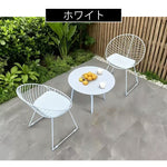 ガーデン テーブル セット 3点セット ガーデンチェア 2脚 ベランダ バルコニー 屋外 庭 リゾート エクステリア リラックス ガーデンファニチャー いす 椅子 チェア テーブル 北欧 アンティークホワイト ブラック 白 黒