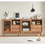 Casaconer | キャビネット・幅80cm・サイドボード・リビング・ローチェスト・収納・棚・食器棚・コンパクト・省スペース・扉・木製