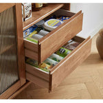 Casaconer | キャビネット・幅80cm・サイドボード・リビング・ローチェスト・収納・棚・食器棚・コンパクト・省スペース・扉・木製