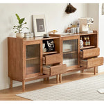 Casaconer | キャビネット・幅80cm・サイドボード・リビング・ローチェスト・収納・棚・食器棚・コンパクト・省スペース・扉・木製