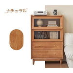 Casaconer | キャビネット・幅80cm・サイドボード・リビング・ローチェスト・収納・棚・食器棚・コンパクト・省スペース・扉・木製