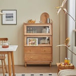 Casaconer | キャビネット・幅80cm・サイドボード・リビング・ローチェスト・収納・棚・食器棚・コンパクト・省スペース・扉・木製