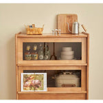 Casaconer | キャビネット・幅80cm・サイドボード・リビング・ローチェスト・収納・棚・食器棚・コンパクト・省スペース・扉・木製