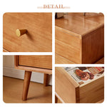 Casaconer | キャビネット・幅80cm・サイドボード・リビング・ローチェスト・収納・棚・食器棚・コンパクト・省スペース・扉・木製