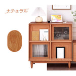 Casaconer | キャビネット・幅80cm・サイドボード・リビング・ローチェスト・収納・棚・食器棚・コンパクト・省スペース・扉・木製