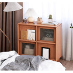 Casaconer | キャビネット・幅80cm・サイドボード・リビング・ローチェスト・収納・棚・食器棚・コンパクト・省スペース・扉・木製